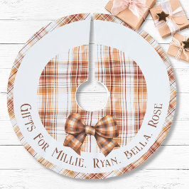 Personalisierte Geschenke für den Namen Boho Natur Polyester Weihnachtsbaumdecke
