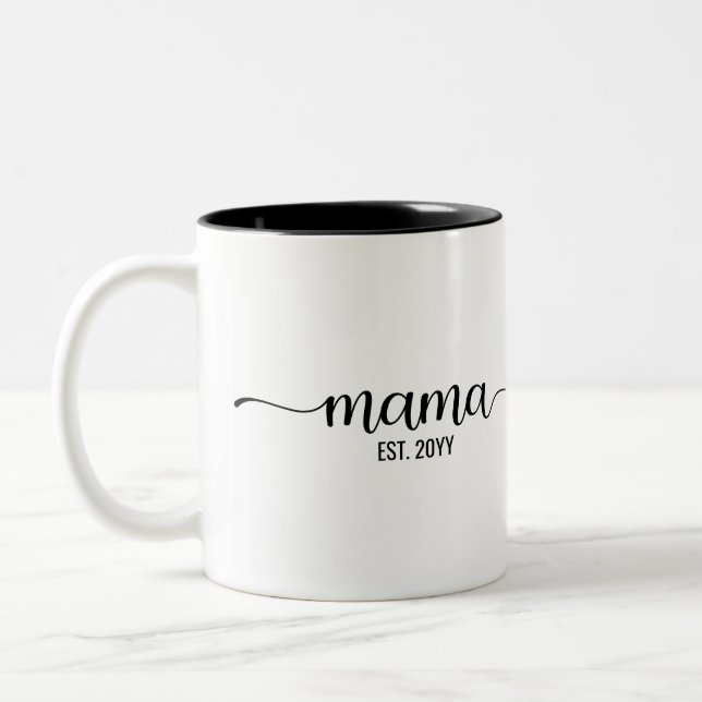 Personalisierte Geschenke für die Mama, Mama soll  Zweifarbige Tasse (Links)