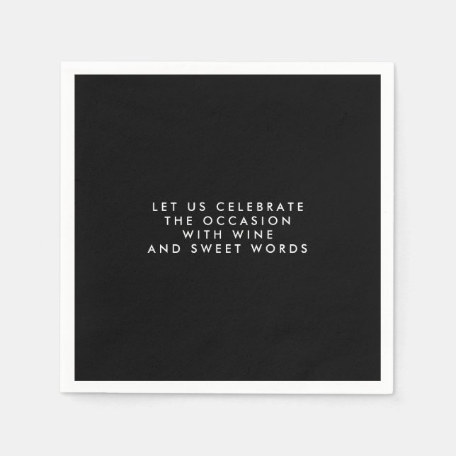 Personalisierte Geschenke für Männer, schwarz Papi Serviette (Vorderseite)