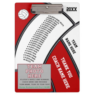 Personalisierte Geschenke für Volleyball-Trainer Klemmbrett