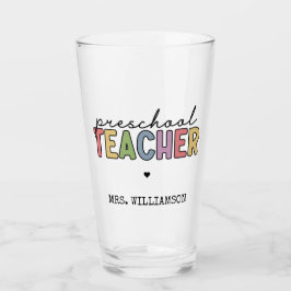 Personalisierte Geschenke für Vorschullehrer Glas