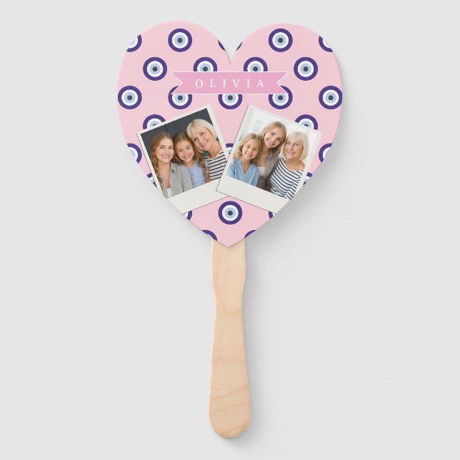 Personalisierte Geschenke mit Böser-Augen-Muster i Fächer (Vorderseite)