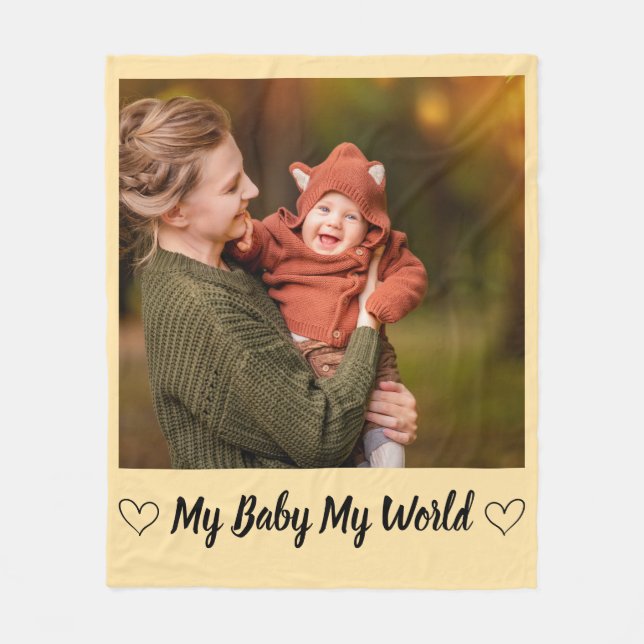 Personalisierte Geschenke mit Foto für Mutter zum  Fleecedecke (Vorderseite)