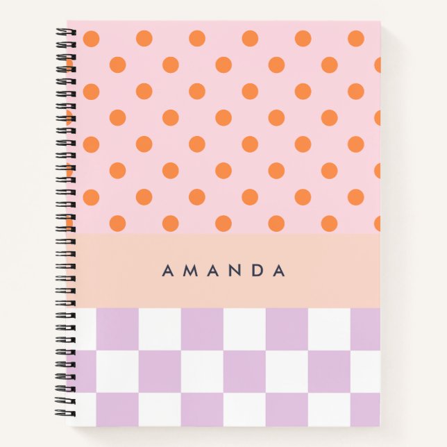 Personalisierte Geschenke mit Monogramm, Pastell,  Notizbuch (Vorderseite)