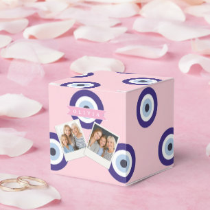 Personalisierte Geschenke mit rosa bösen Augen-Mus Geschenkschachtel