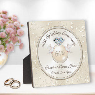 Personalisierte Geschenke zum 60. Jubiläum, 60. Ge Fotoplatte