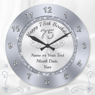 Personalisierte Geschenke zum 75. Geburtstag Uhr