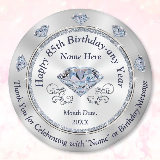 Personalisierte Geschenke zur 85. Geburtstagsfeier Magnet (Personalized, 85th birthday party favors. 85th birthday party ideas for grandma, mom or loved ones.)