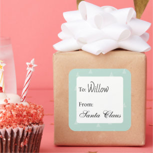 Personalisierte Geschenketiketten mit individuelle Quadratischer Aufkleber