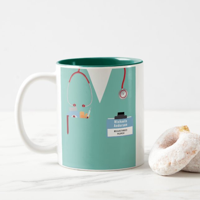 Personalisierte Geschenkgutscheine Tasse mit Rubri (Mit Donut)