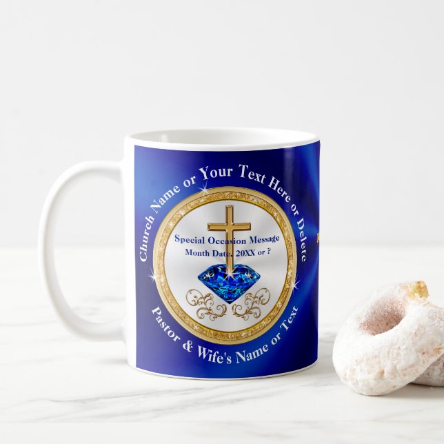 Personalisierte Geschenkideen für Pastor und Ehefr Kaffeetasse (Mit Donut)