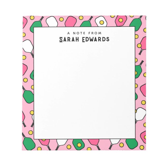 Personalisierte Geschenkideen von Pickleball Notizblock (Vorderseite)