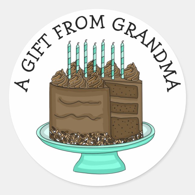 Personalisierte Geschenkmarke | Ein Geschenk von Runder Aufkleber (Vorderseite)