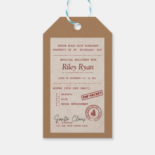 Personalisierte Geschenkmarke vom Santa Geschenkanhänger