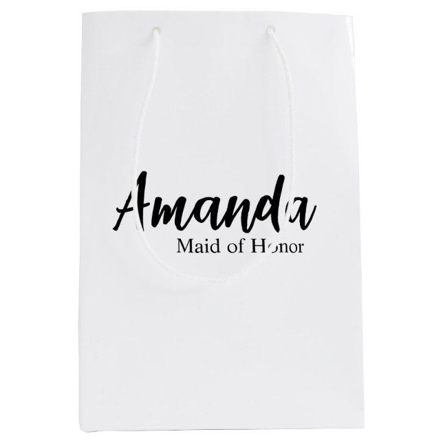 Personalisierte Geschenktasche, Bridesmaid Souveni Mittlere Geschenktüte (Vorderseite)