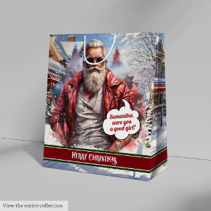 Personalisierte Geschenktasche Coolster Weihnachts Mittlere Geschenktüte