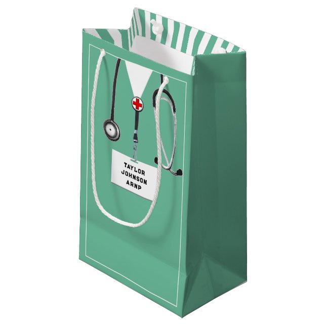 Personalisierte Geschenktasche Kleine Geschenktüte (Vorderseite Schrägansicht)