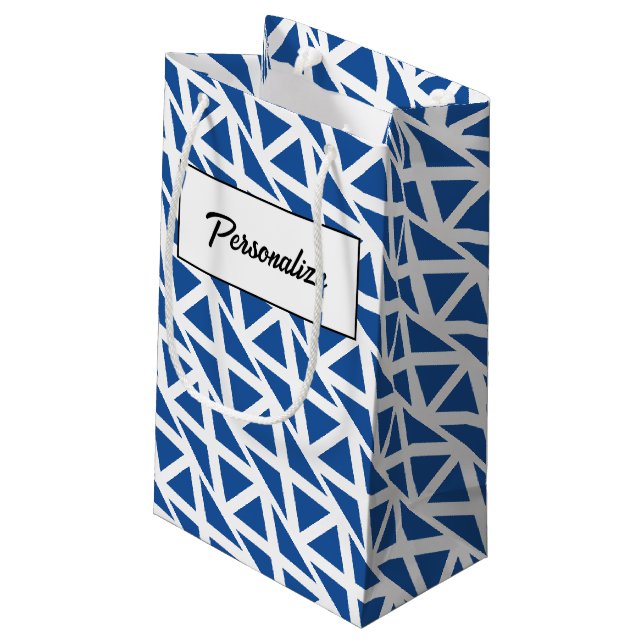 Personalisierte Geschenktaschen mit schottischer F Kleine Geschenktüte (Rückseite Schrägansicht)