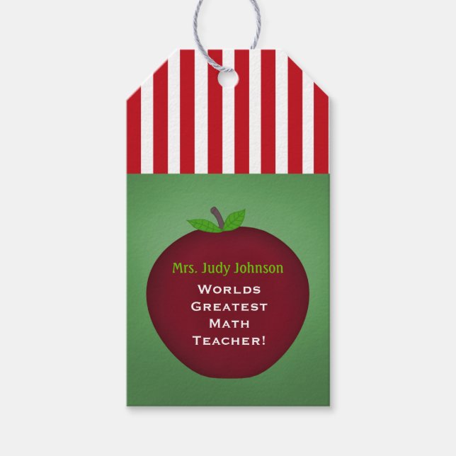 Personalisierte Geschenktasten für Apple Teacher Geschenkanhänger (Vorderseite)