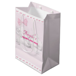 Personalisierte Geschenktüte für Baby-Party mit ro