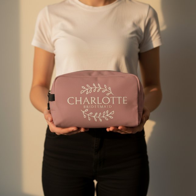 Personalisierte Geschenktüte für Brautjungfern zur Waschbeutel (Personalized Bridesmaid Toiletry Bag, Custom Name Bridal Makeup Bag, Bridesmaid Gift Travel Pouch,)