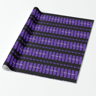 Personalisierte Geschenkwrap, Lila/Schwarz Abstrak Geschenkpapier
