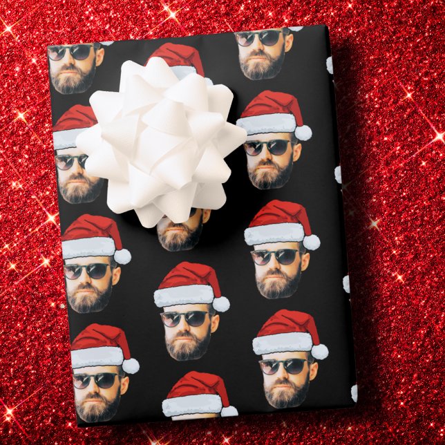 Personalisierte Gesicht Santa Hut Geschenkverpacku Geschenkpapier Set (Von Creator hochgeladen)