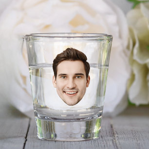 Personalisierte Gesichts-Hochzeits-Geburtstags-Par Schnapsglas