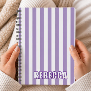 Personalisierte gestreifte benutzerdefinierte Name Notizbuch