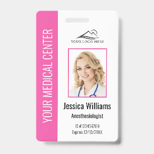 Personalisierte Gesundheitsmitarbeiter-Pink-ID Ausweis