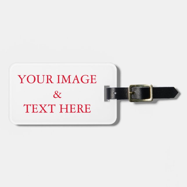 Personalisierte Gewohnheit Ihr eigenes Foto Gepäckanhänger (Vorderseite horizontal)