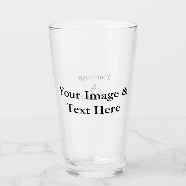 Personalisierte Gewohnheit Ihr eigenes Foto u. Glas (Vorderseite)