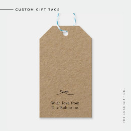 Personalisierte Gift-Tags mit Bow Geschenkanhänger