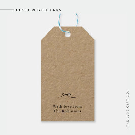 Personalisierte Gift-Tags mit Bow Geschenkanhänger