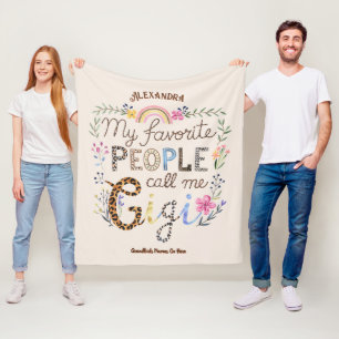 ❤️ Personalisierte GIGI-Geschenke Hinzufügen von G Fleecedecke