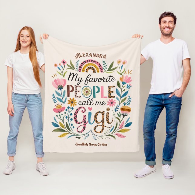 ❤️ Personalisierte GIGI-Geschenke Hinzufügen von G Fleecedecke (Beispiel)