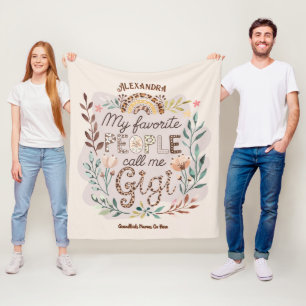 ❤️Personalisierte GIGI-Geschenke mit Namen der Enk Fleecedecke