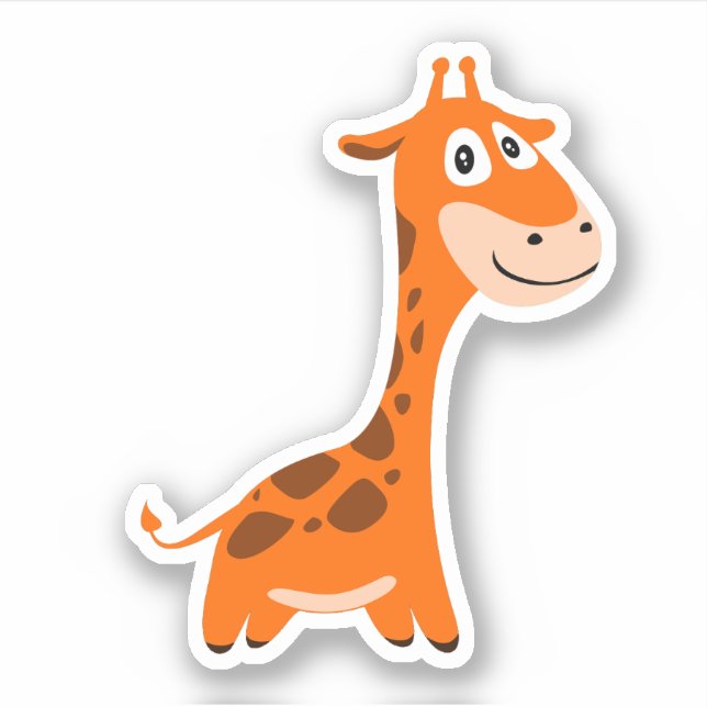 Personalisierte Giraffe Aufkleber (Vorderseite)