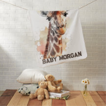 Personalisierte Giraffe Baby Blanket