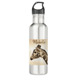 Personalisierte Giraffe-Fitness Edelstahlflasche