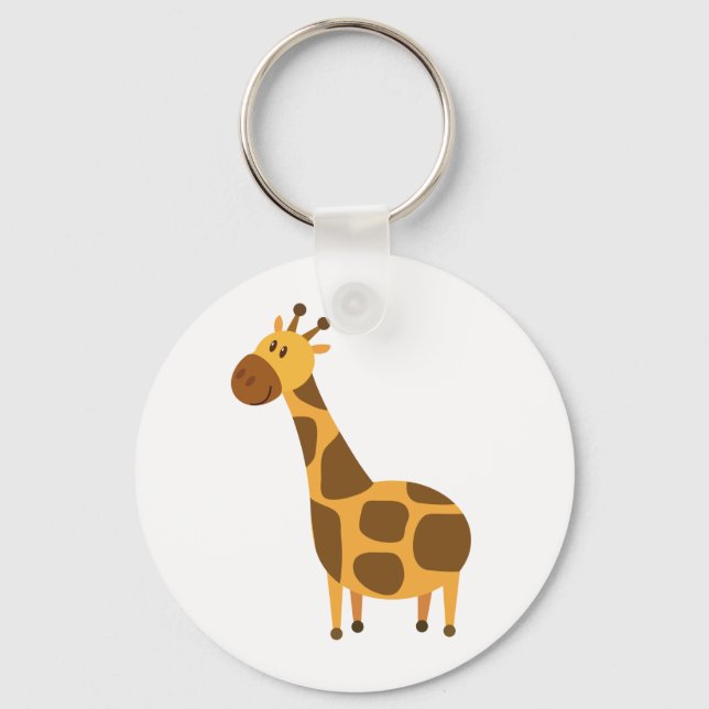 Personalisierte Giraffe Kinder Cartoon Geschenk Schlüsselanhänger (Vorderseite)