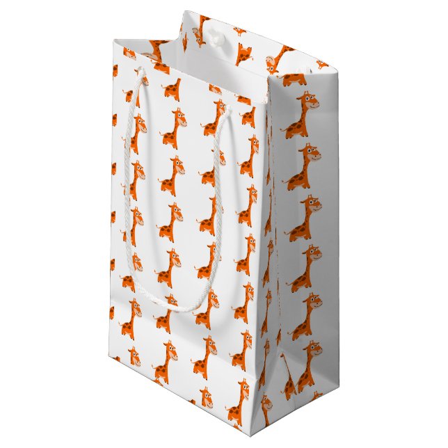 Personalisierte Giraffe Kleine Geschenktüte (Vorderseite Schrägansicht)