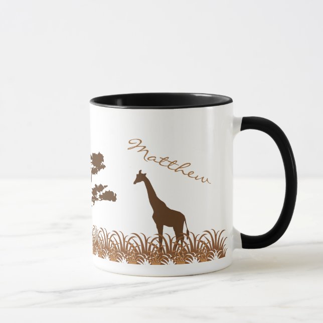 Personalisierte Giraffen-Safari-Tasse Tasse (Rechts)