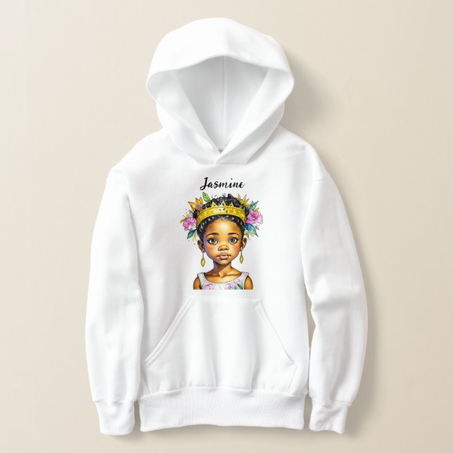 Personalisierte Girl-Prinzessin Hoodie (Ablage )