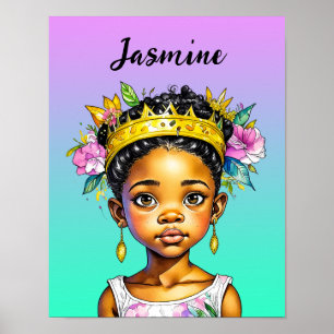 Personalisierte Girl-Prinzessin Poster