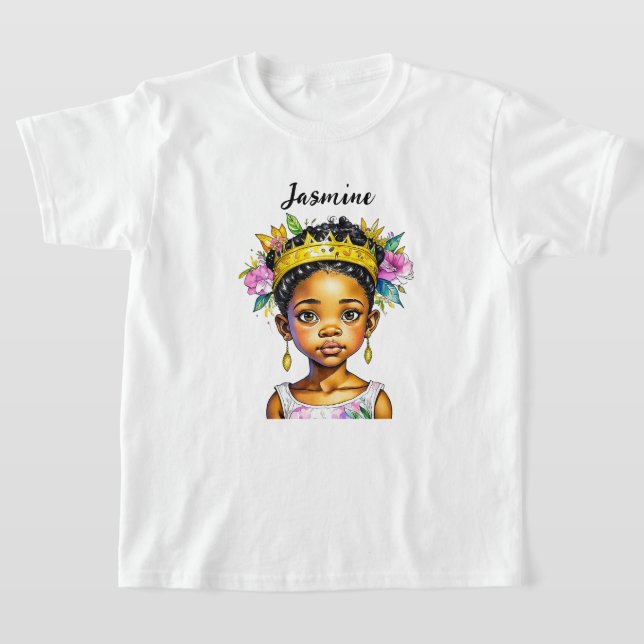 Personalisierte Girl-Prinzessin T-Shirt (Ablage )