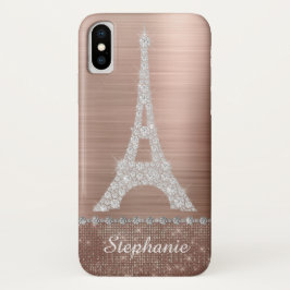 Personalisierte Girl Rose Gold Diamant Sparkasse P Case-Mate iPhone Hülle