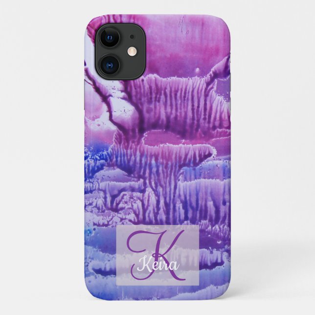 Personalisierte Girl-Rose Mit Monogramm Abstrakt B Case-Mate iPhone Hülle (Rückseite)