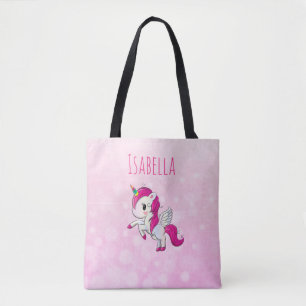 Personalisierte Girl's Pink Unicorn Bag