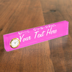 Personalisierte Girly Hot Pink Farbe Anpassen! Namensplakette